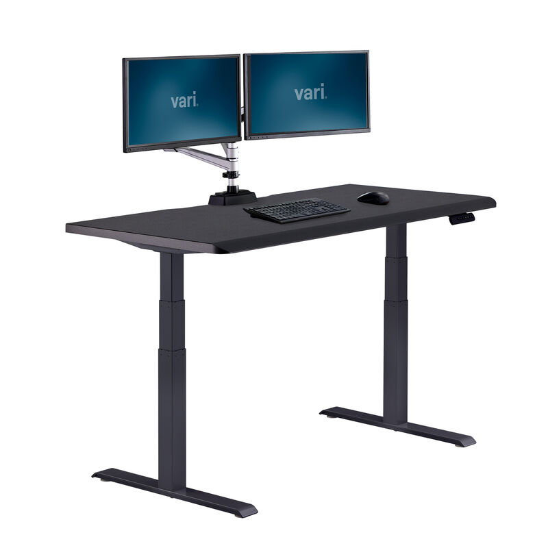 Electric Standing Desk 60x30 Black in raised position image number null