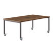 walnut conference table angle view