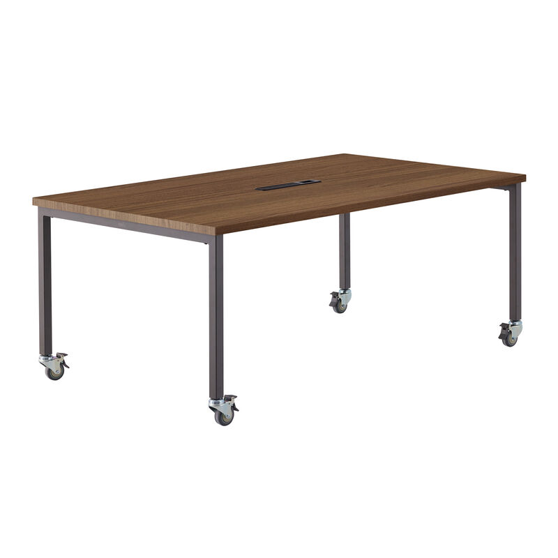 walnut conference table angle view image number null