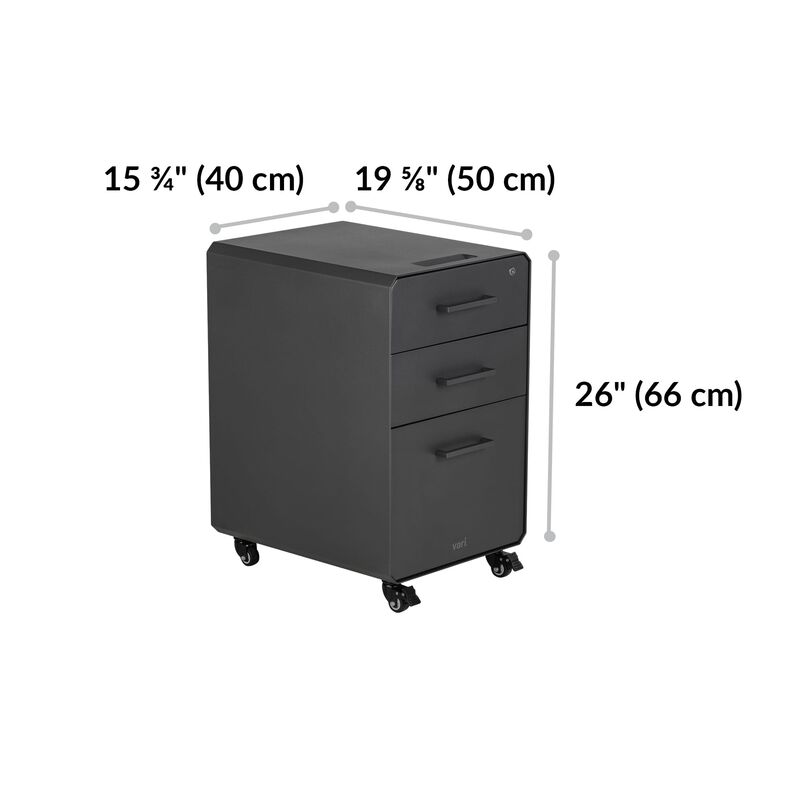 Mount-It! Three Drawer Cabinet for Under Desk with Wheels with Lock for  Files, and Materials, White & Reviews