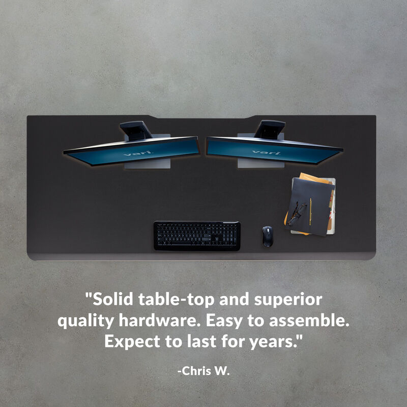 chris w. states solid table top and superior quality hardware easy to assemble expect to last for years  image number null