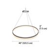 41 inch halo pendant has a 40 inch diameter and is 3 inches tall 