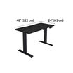 vari essential electric standing desk is 48 inches wide and 24 inches deep 
