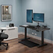 standing desk in a home office setting