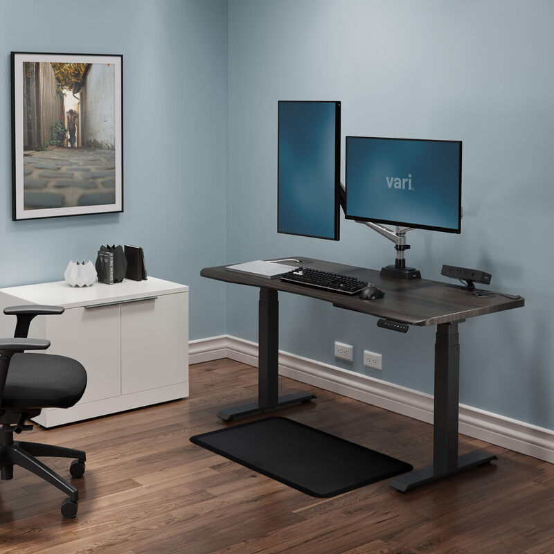standing desk in a home office setting image number null