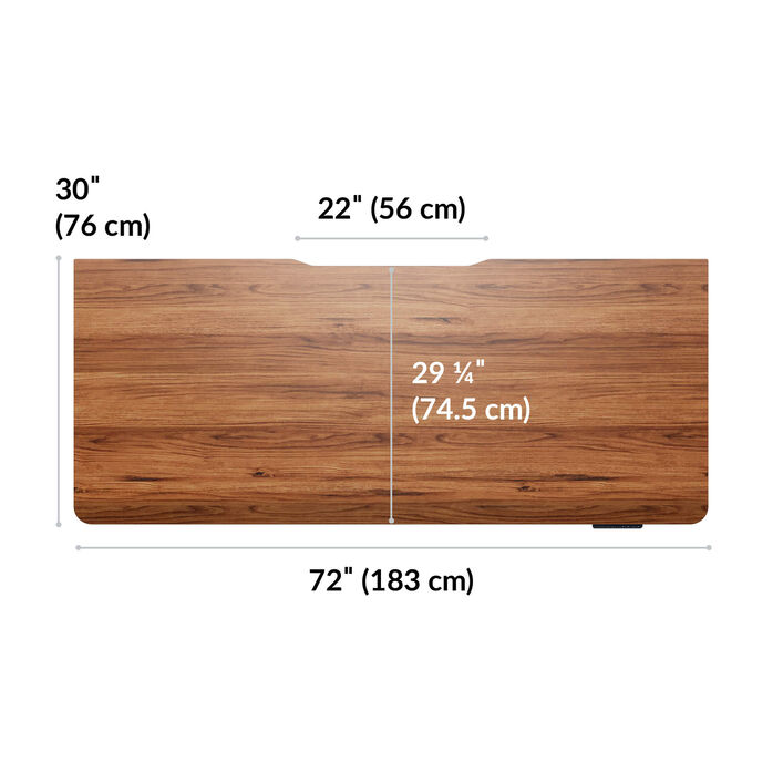 Solid Wood Electric Standing Desk 72x30 image number 3