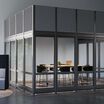 36 inch slate felt extension panel mounted on quick flex walls to create private conference room