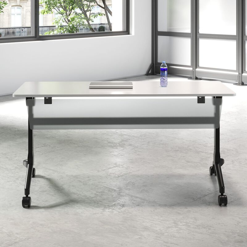 flip top training tables with flip top training table modesty panel attached image number null