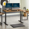 Privacy and Modesty Felt Panel 60 in Light Gray Felt mounted on a desk in an office setting