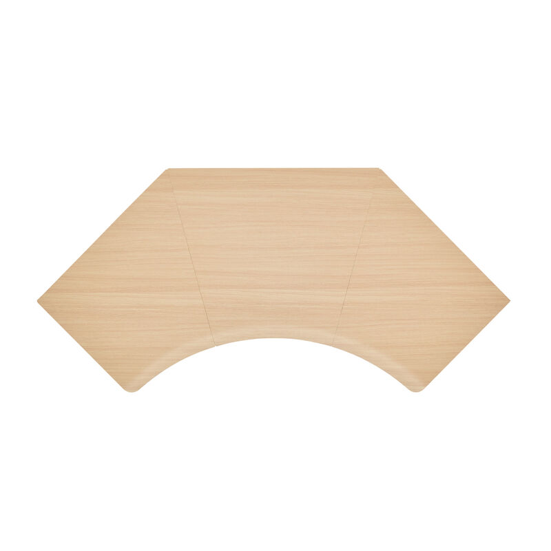 overhead of light wood desk image number null