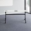 flip top training table 5 ft in white in office setting