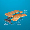 VariDesk Pro Plus 36 Butcher Block depth of desk base is 24 inches deep