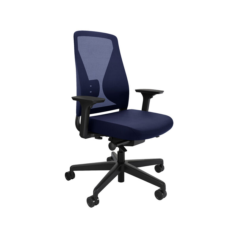 deep blue temper-pedic chair in white background image number null