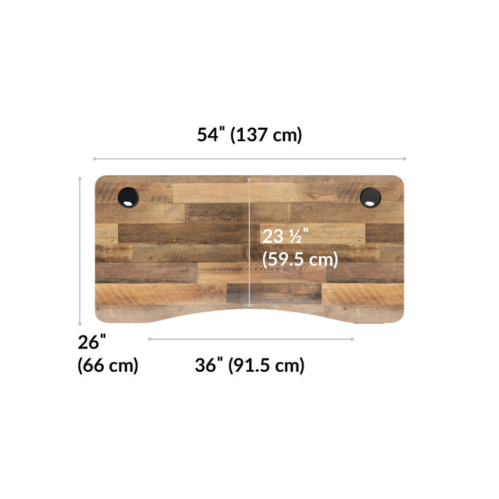 overhead view of standing desktop that is twenty six inches deep and fifty two inches wide image number 3