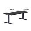 width of the desk is 72 inches long