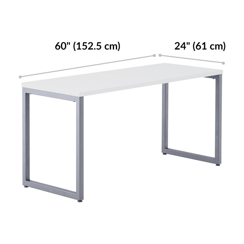table in white finish with 60x24 dimensions image number null