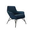 navy arm chair on white backgroun