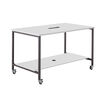 vari standing conference table in white