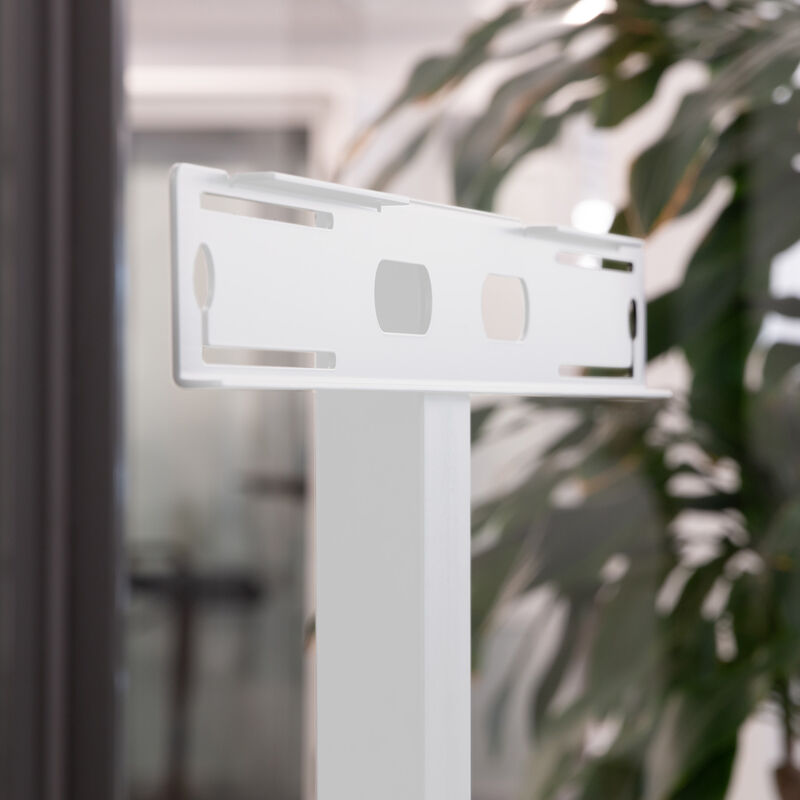 premier monitor mount in white finish setup on the premier electric single monitor   image number null