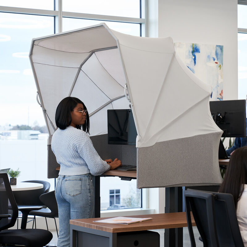 varifocus canopy open with desk clamps shown image number null
