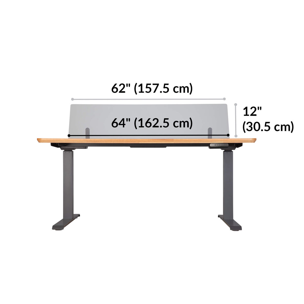 Acrylic Modesty Panel 72 | Electric Standing Desk Partition | Vari®