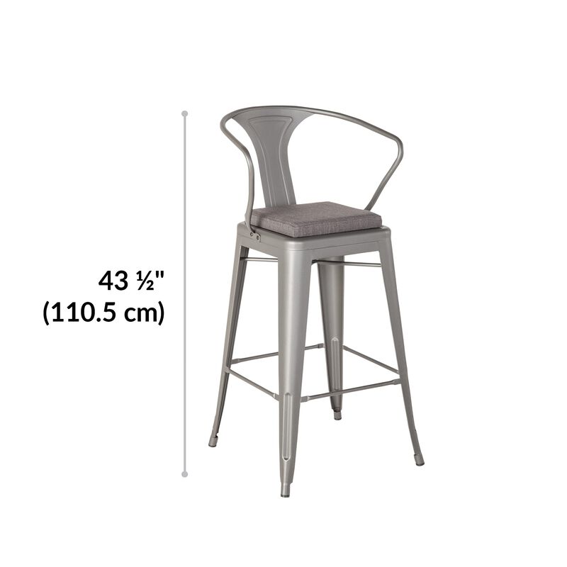 Metal Conference Chair in Slate is 43.5 inches tall image number null
