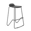 Wood Conference Stool Dark Gray on white background