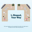 LShape 80x60 can be assembled to the left or the right side of the desk to fit your space and preference.