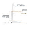 varidesk electric single monitor converter in light wood has a base height of 2.125 inches and a desktop height range of 4.5 inches to 21.33 inches with a 23 degree angle monitor mount in all directions