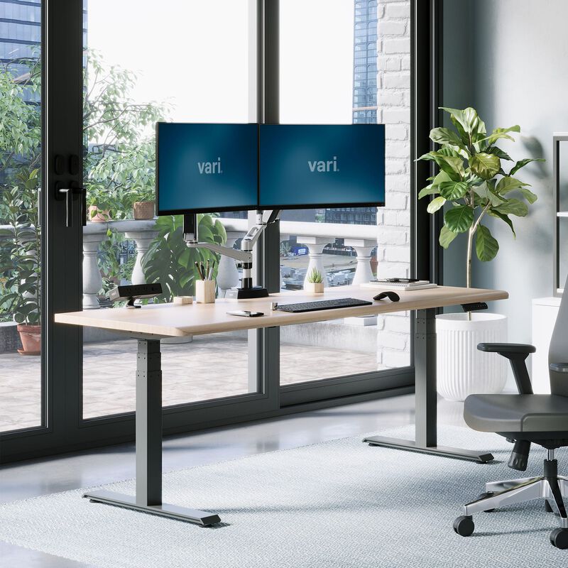 lowered desk in a home office setting image number null