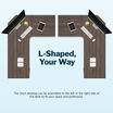 l shape desk has a lifetime warranty and ships in three separate boxes