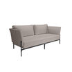 contemporary three-seat sofa in pebble