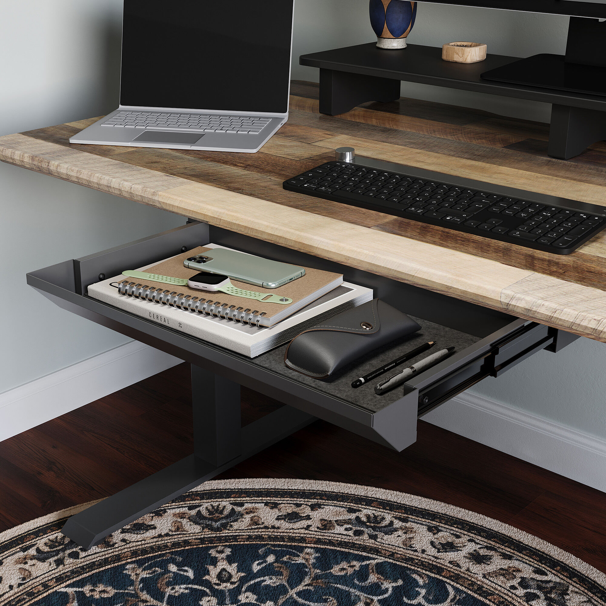 Computer desk sales and drawers