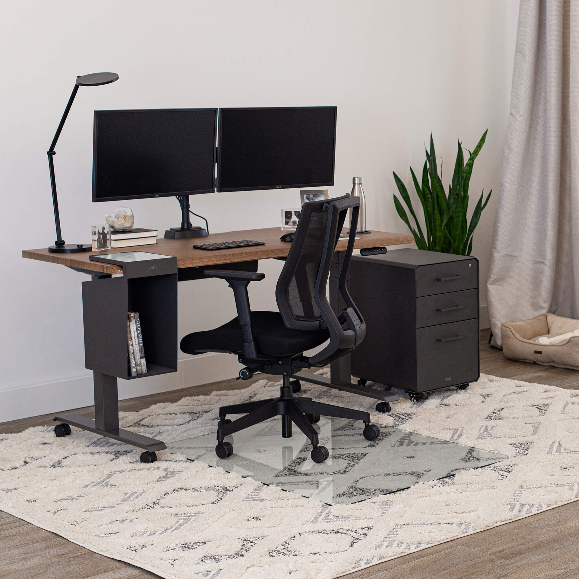 Glass Chair Mat 46x36 Easy Gliding Tempered Glass Mat Vari
