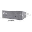 angle view of privacy desk surround 72 in light grey felt with dimensions