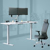 Home office hero pack includes an electric standing desk a monitor arm power hub and chair