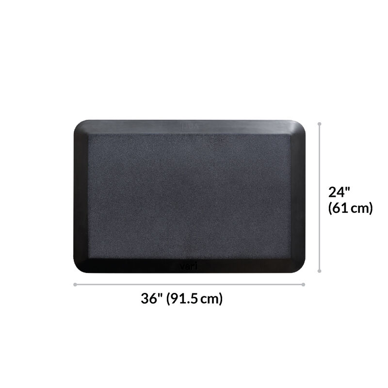 Standing Mat 36x24 Black is 24 inches deep and 36 inches wide image number null