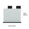 quickflex cubes marker board accessory in black with white board with measurements