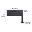 Power beam extension kit is 48 inches long and 28 inches tall