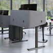 desk surround attached to a standing desk 