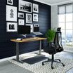 Sit-Stand Complete Workspace in a home office setting. 