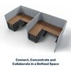 connect, concentrate and collaborate in a defined space with new quickflex cubes