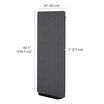 privacy screen expansion panel in steel grey with measurements