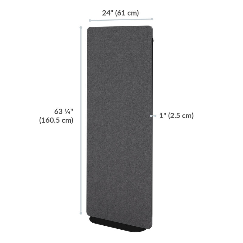 privacy screen expansion panel in steel grey with measurements image number null