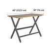 reclaimed wood standing work table 60x30 is 60 inches wide and 30 inches deep