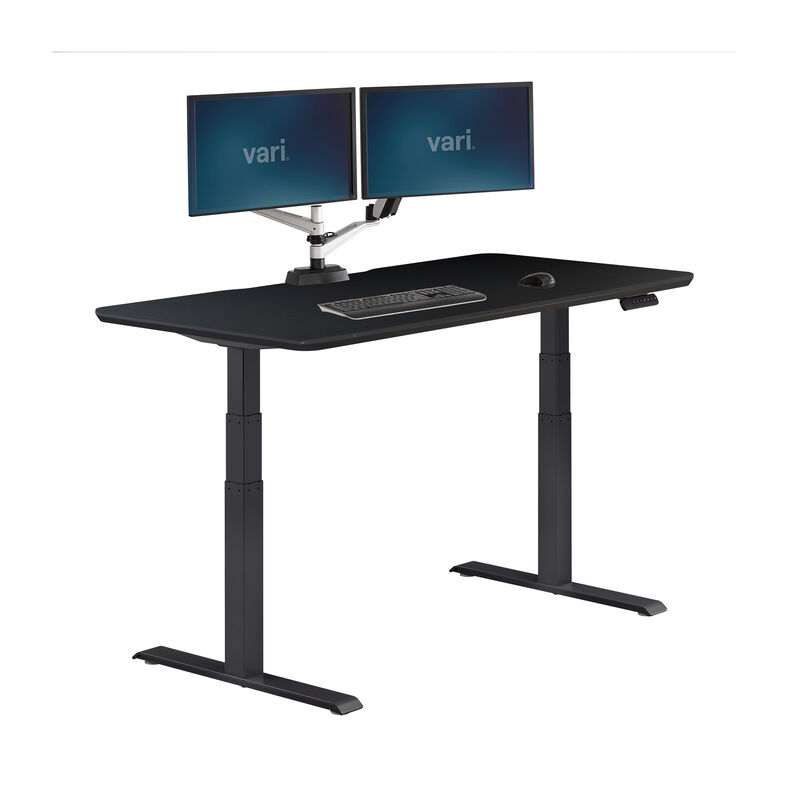 Electric Standing Desk 60x30 Black in raised position image number null