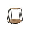 round side table on white background