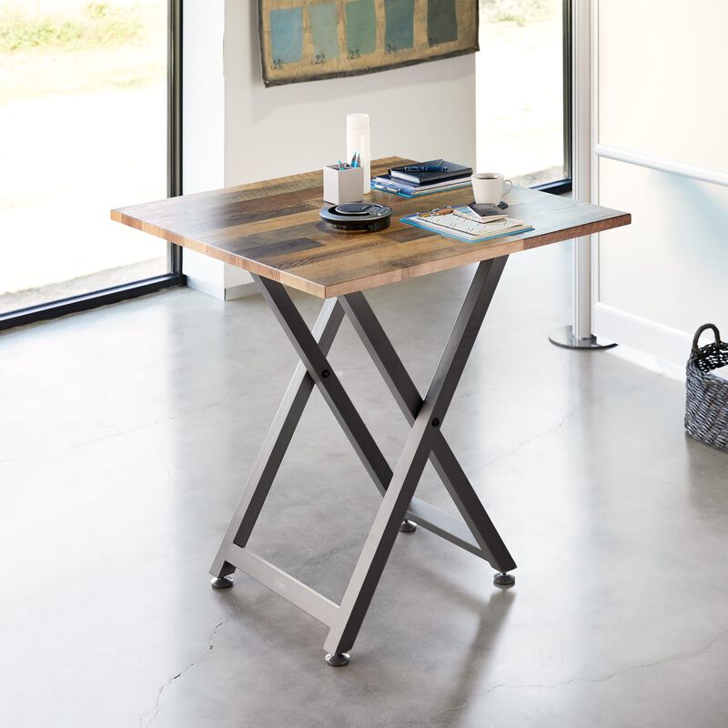 Standing Meeting Table Reclaimed Wood in office image number null