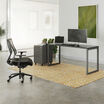 black table front view