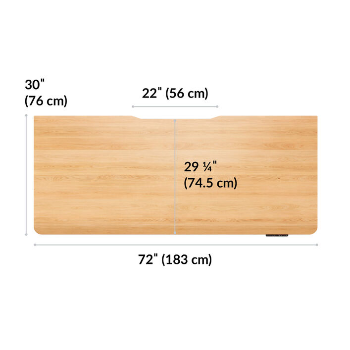 Solid Wood Electric Standing Desk 72x30 image number 3
